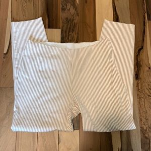 A new day skinny ankle tan & cream striped pants Size 10